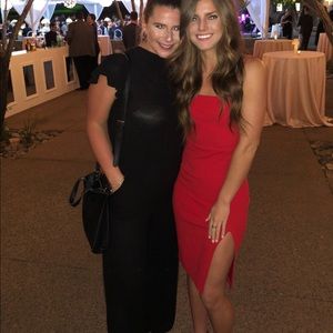 Express Red midi body con dress. Size 0